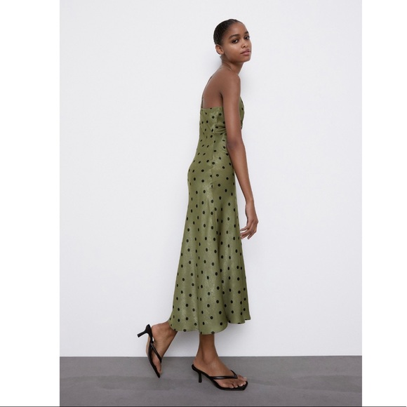 ZARA Polka Dot Slip Dress - Picture 6 of 14